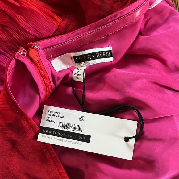 TRACY REESE Anthropologie Cascade Halter Dress Red Ombré - Picture 10 of 13